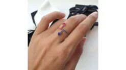 Bague Univers Parallèles. Or Blanc, Rose Et Pierres Précieuses -Maria || Simplicity Soldes 20190322 152259