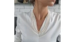 Collier Double Fil, Rang De Perles - Perle Eau Douce Blanche - 7/7.5mm -Maria || Simplicity Soldes 20191105 155307