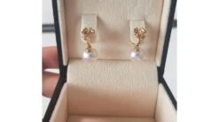 Boucles Oreilles Pendants - Perles Akoya - AAA - Or Jaune Et Diamants -Maria || Simplicity Soldes 20200310 152215