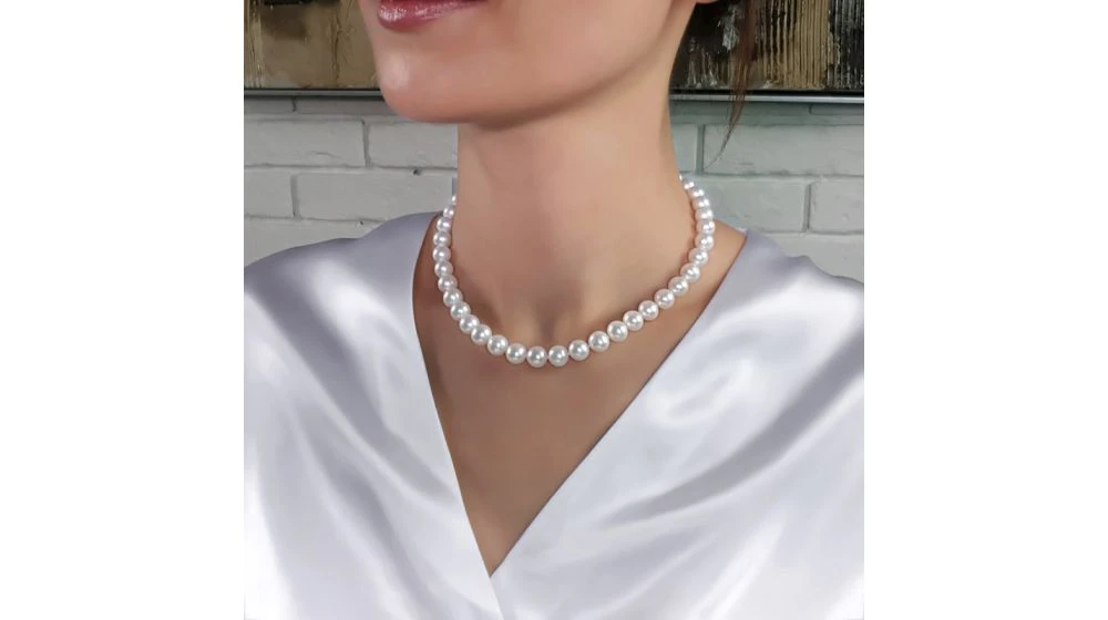 Apollo® Collier Perles Eau Douce Blanches - Perles De Culture - 8.5/9.5mm AAA 4 Apollo® Collier Perles Eau Douce Blanches - Perles De Culture - 8.5/9.5mm AAA – Image 4