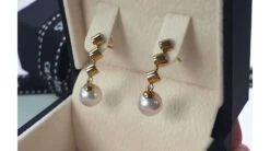 Boucles D'oreilles Pendantes - Or Jaune - Perles De Culture - Akoya - 7/7.5mm -Maria || Simplicity Soldes 20200710 151606