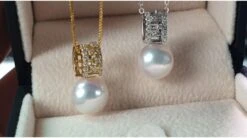 Pendentif Mikiko Perle Akoya Du Japon. Or Blanc, Diamants -Maria || Simplicity Soldes 20200714 160851