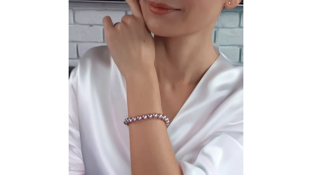 Bracelet Perles De Culture Lavande Eau Douce. 7.5/8mm, AAA 4 Bracelet Perles De Culture Lavande Eau Douce. 7.5/8mm, AAA – Image 4