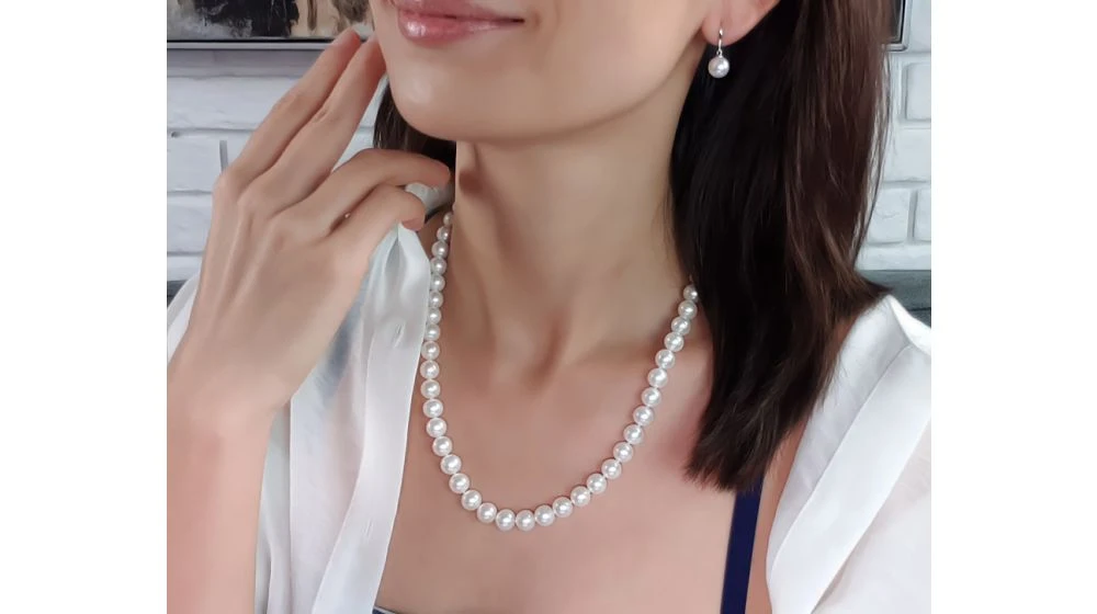 Apollo® Collier Perles Eau Douce Blanches - Perles De Culture - 8.5/9.5mm AAA 7 Apollo® Collier Perles Eau Douce Blanches - Perles De Culture - 8.5/9.5mm AAA – Image 7