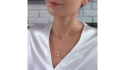 Pendentif 2 Coeurs D'or Jaune - Perle D'Australie Dorée