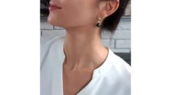 Boucles D'oreilles Marine - Perles De Tahiti Noires - Or Blanc, Jaune