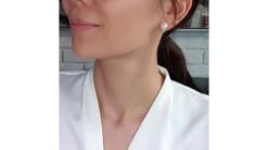 Boucles Oreilles Perles Et Puces Diamants. Or Blanc -Maria || Simplicity Soldes 20201102 155558