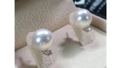 Boucles Oreilles Perles Et Puces Diamants. Or Blanc -Maria || Simplicity Soldes 20201102 160520