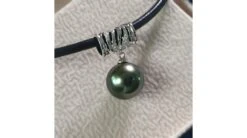 Pendentif Circulaire Avec Cordon - Perle De Tahiti - Or Blanc, Diamants -Maria || Simplicity Soldes 20201130 155008