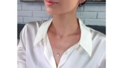 Pendentif Noeud Classique - Or Jaune - Perle D'Australie Blanche