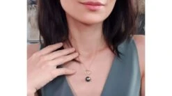 Pendentif Circle - Perle Tahiti Noire, Bleue Verte - Or Jaune, Diamants -Maria || Simplicity Soldes 20210308 162906