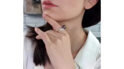 Bague Perle De Polynésie, Tahiti - Or Blanc, Diamants Micro Sertis -Maria || Simplicity Soldes 20210407 150225