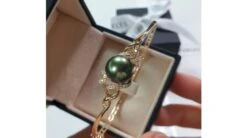 Bracelet Jonc - Perle De Tahiti Noire - Or Jaune, Diamants -Maria || Simplicity Soldes 20210422 154905