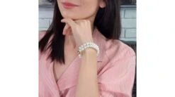 Bracelet Femme 2 Rangs - Perles Culture Eau Douce Blanches - 8/8.5mm 8 Bracelet Femme 2 Rangs - Perles Culture Eau Douce Blanches - 8/8.5mm -Maria || Simplicity Soldes 20210527 150501