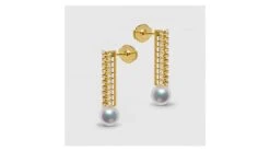 Boucle D Oreille Perle Du Japon. Or Jaune, Diamant - Hatsune Miku -Maria || Simplicity Soldes 3.3 1