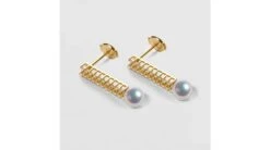 Boucle D Oreille Perle Du Japon. Or Jaune, Diamant - Hatsune Miku -Maria || Simplicity Soldes 3.4 1