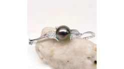 Bracelet Jonc - Perle De Tahiti - Pavage Feuilles - Or Blanc, Diamants -Maria || Simplicity Soldes UpFiles Image 2009 09 03 633875629009960443