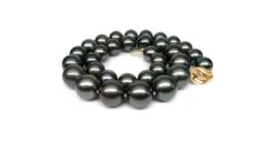 Napoleon Collier Perles Tahiti Noires - Perle De Culture Pacifique - 11/13mm