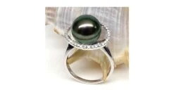 Bague Diadème Diamanté - Perle De Tahiti Verte - Or Blanc, Diamants -Maria || Simplicity Soldes UpFiles Image 2010 04 10 634064659692757878