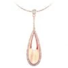 Pendentif Diamants Or Rose 18 Carats - Virtuosité De L'élément Eau