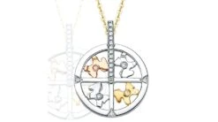 Pendentif 3 Ors Diamants - Le Carroussel Enchanté Et Ses Chevaux