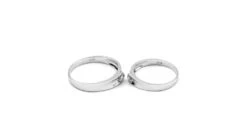 Alliances Diamants Et Or Blanc - Duo D'anneaux -Maria || Simplicity Soldes a04736 4
