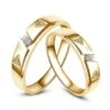 Alliances Diamants - Or Jaune - Alliances Duo