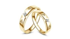 Alliances Diamants - Or Jaune - Alliances Duo