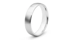 Alliance Diamant Or Blanc - Lignes Pures - Homme