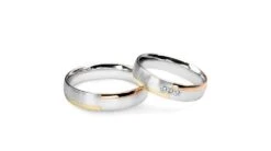 Alliances Couple. 3 Ors. Diamants 0.060ct -Maria || Simplicity Soldes adw092 c1