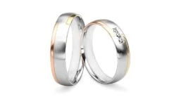 Alliances Couple. 3 Ors. Diamants 0.060ct