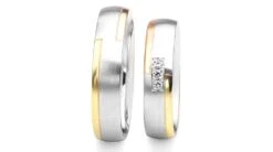 Alliances Couple. 3 Ors. Diamants 0.060ct -Maria || Simplicity Soldes adw092 c3