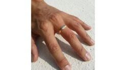 Bague Alliance Homme. Solitaire Moderne En Or Jaune. Diamant -Maria || Simplicity Soldes ady066 h 2