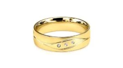 Alliance Homme Lignes Enchevêtrées - Or Jaune, Diamants -Maria || Simplicity Soldes ady087 h3