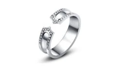 Alliance Or Blanc Originale - Anneau Discontinu Pour Lui - Diamants