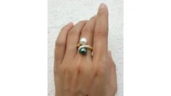 Toi Et Moi Bague - Perles De Tahiti, Akoya - Or Jaune -Maria || Simplicity Soldes bak014 5