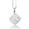 Pendentif Constellation Zodiacale - Signe De La Balance - Or Blanc