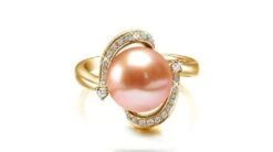 Bague Voluptueuse Or Jaune Et Perle De Culture Blanche - Diamant Pavé 14 Bague Voluptueuse Or Jaune Et Perle De Culture Blanche - Diamant Pavé -Maria || Simplicity Soldes bd052 pi2