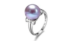 Bague Or Perle De Culture - Perle Blanche Chine - Or Blanc, Diamants -Maria || Simplicity Soldes bdl019 1 1