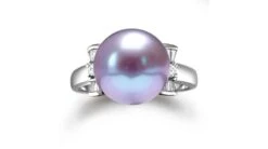 Bague Or Perle De Culture - Perle Blanche Chine - Or Blanc, Diamants -Maria || Simplicity Soldes bdl019 2 1