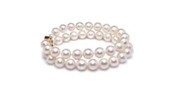 Bracelet Femme 2 Rangs - Perles Culture Eau Douce Blanches - 8/8.5mm