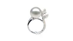 Bague Papillons Gracieux - Perle D'Australie - Or Blanc, Diamants -Maria || Simplicity Soldes bpa003 1 1