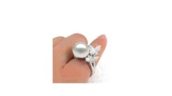 Bague Papillons Gracieux - Perle D'Australie - Or Blanc, Diamants -Maria || Simplicity Soldes bpa003 3