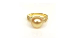Bague Des Australes - Perle D'Australie Dorée - Or Jaune, Diamants -Maria || Simplicity Soldes bpa014 2