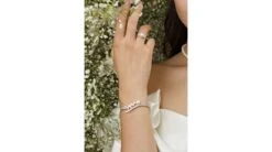 Bracelet Jonc Symphonie Nuptiale - Perle Akoya, Or Blanc, Diamants -Maria || Simplicity Soldes bpa11 5