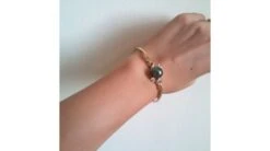 Bracelet Jonc - Perle De Tahiti Noire - Or Jaune, Diamants -Maria || Simplicity Soldes brt010 8