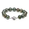 Bracelet Perles De Tahiti Multicolores - 9/10mm - Fermoir En Or