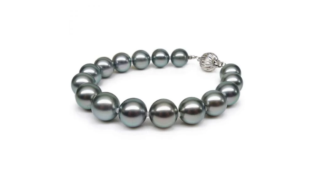 Bracelet Perles De Tahiti Grises - 9/10mm - Fermoir Or 1 Bracelet Perles De Tahiti Grises - 9/10mm - Fermoir Or