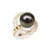 Création D'orfèvrerie - Bague Luxe - Perle De Tahiti, Or Jaune, Diamants