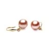 Luna Boucles D'oreilles Perles - Perles Roses - Perle D'eau Douce - Chine